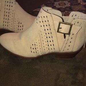 Cream booties